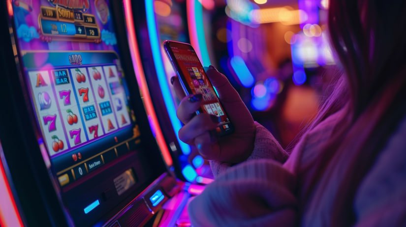 Pengguna memainkan Live Casino langsung dari smartphone dengan antarmuka responsif